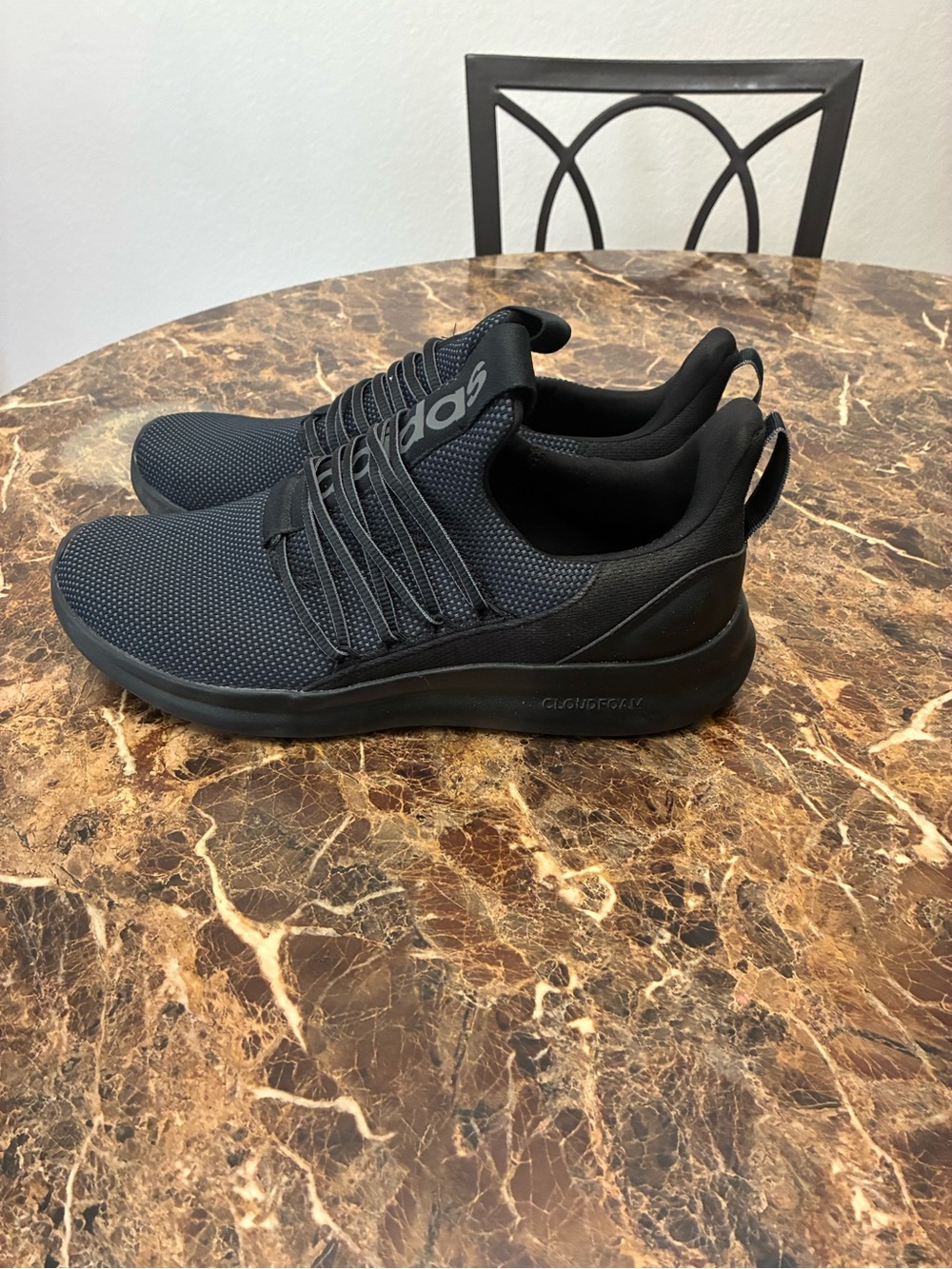 adidas Men's Black Slip-On Cloudfoam Sneakers
